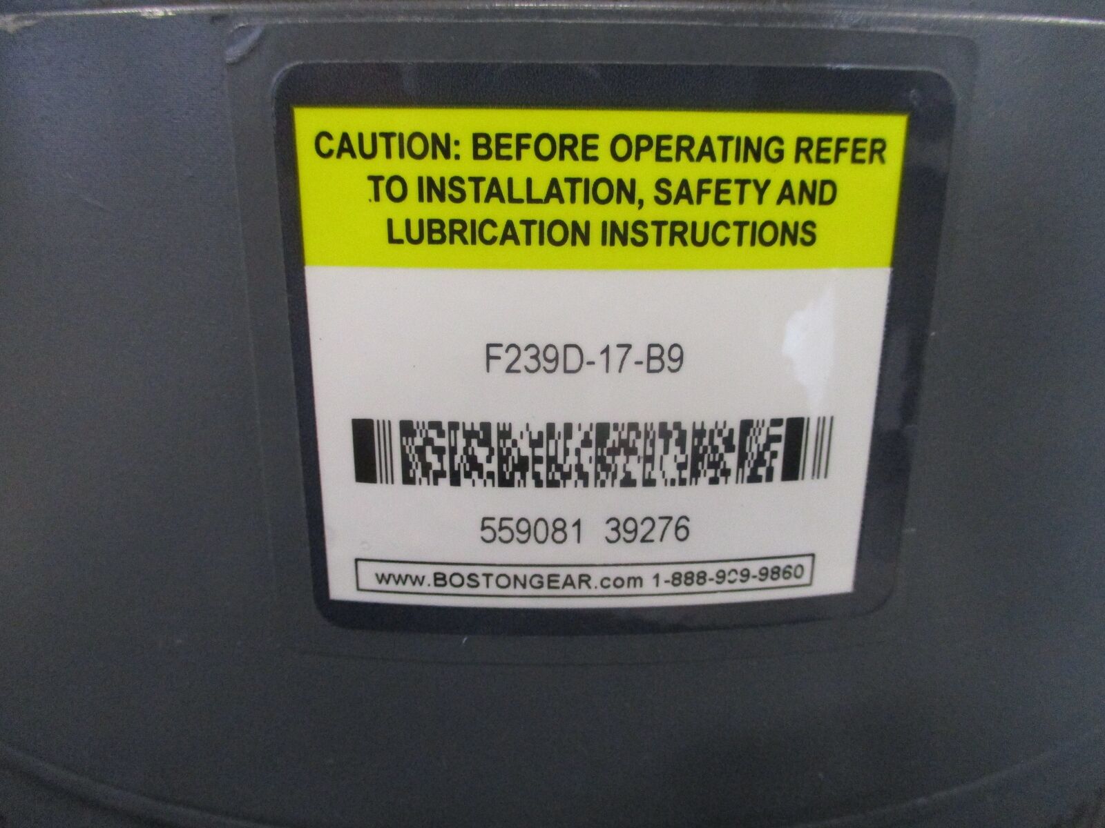 Boston Gear Helical Reducer F239D-17-B9 1750 RPM In Ratio 17.28:1 4.96HP 2959LP