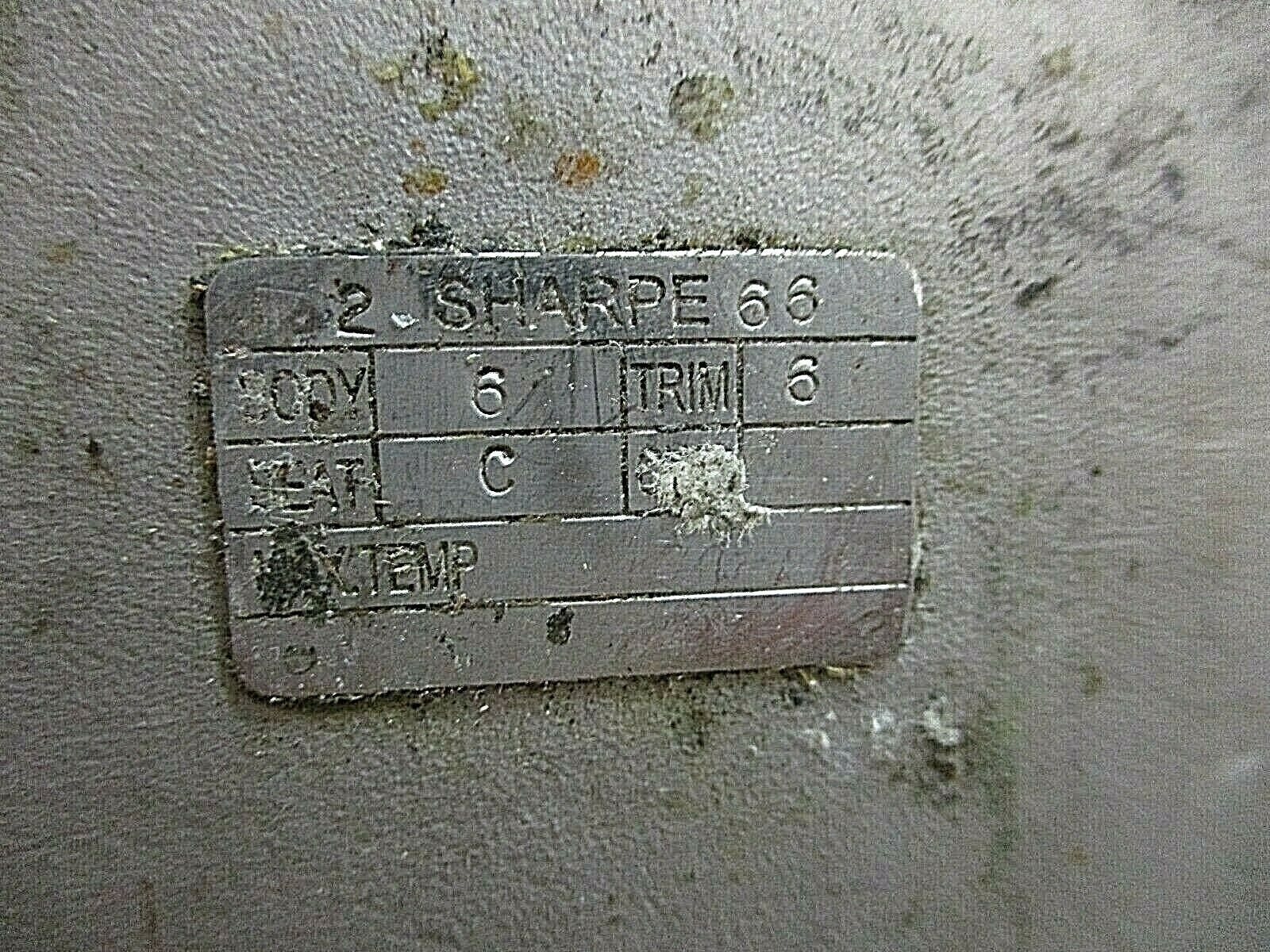 Sharpe Ball Valve 66 Body: 6 Trim: 6 Seat: C Used