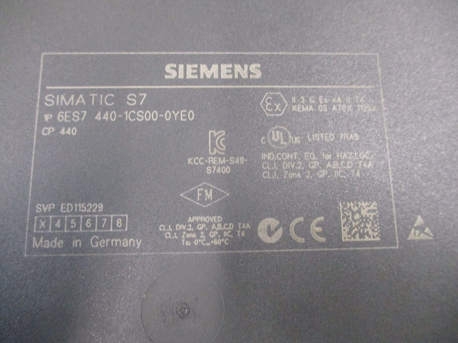 Siemens Simatic S7 Coupler Module 6ES7 440-1CS00-0YE0 Used