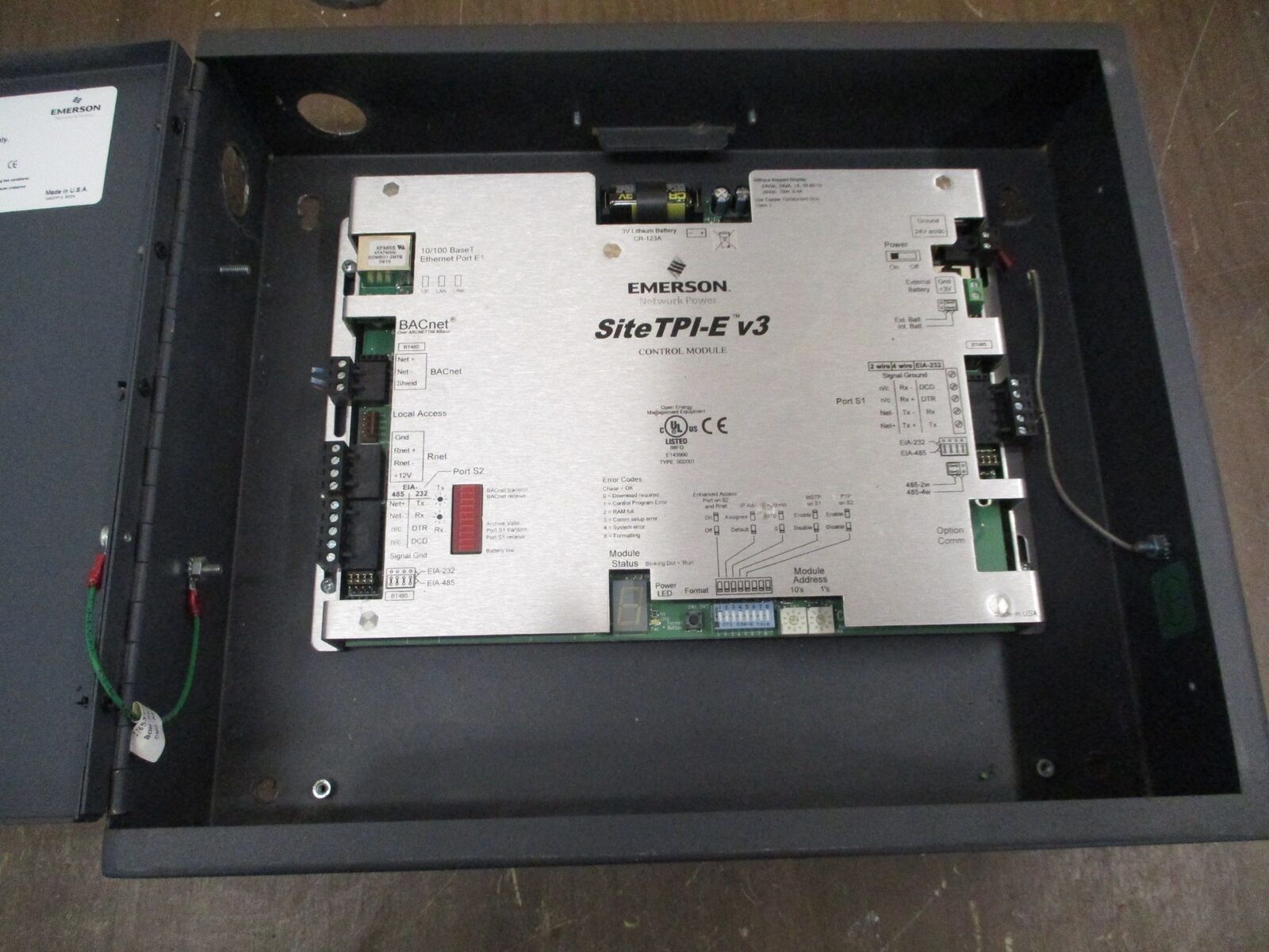 Emerson Liebert SiteTPI-E Assembly SITEPI-E Rev. 2 24V 1A 24VA 50/60Hz Used