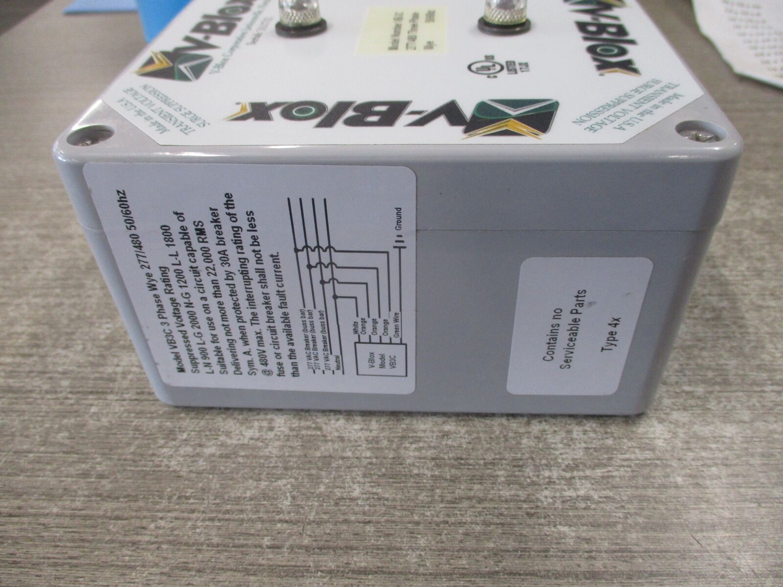 V-Blox Surge Suppressor VB-3C 277/480V 3Ph 50/60Hz Ratings: 900V L-N / 2000V L-G