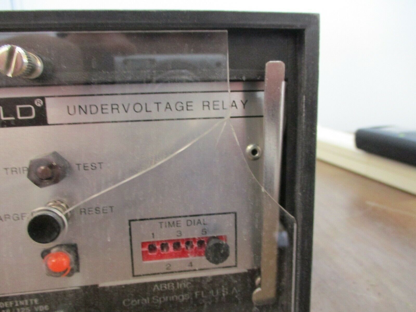 ABB Circuit Shield Type 27D Undervoltage Relay 411R6175 Control: 48/125VDC Used