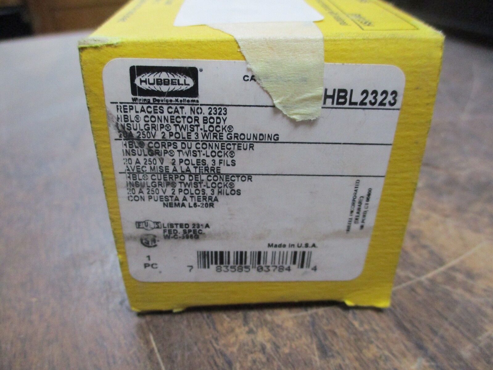Hubbell Twist Lock Connector HBL2323 New Surplus