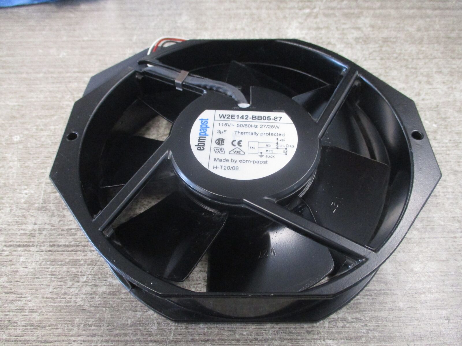 ebmpapst Axial Fan W2E142-BB05-87 115V 50/60Hz 27/28W Used