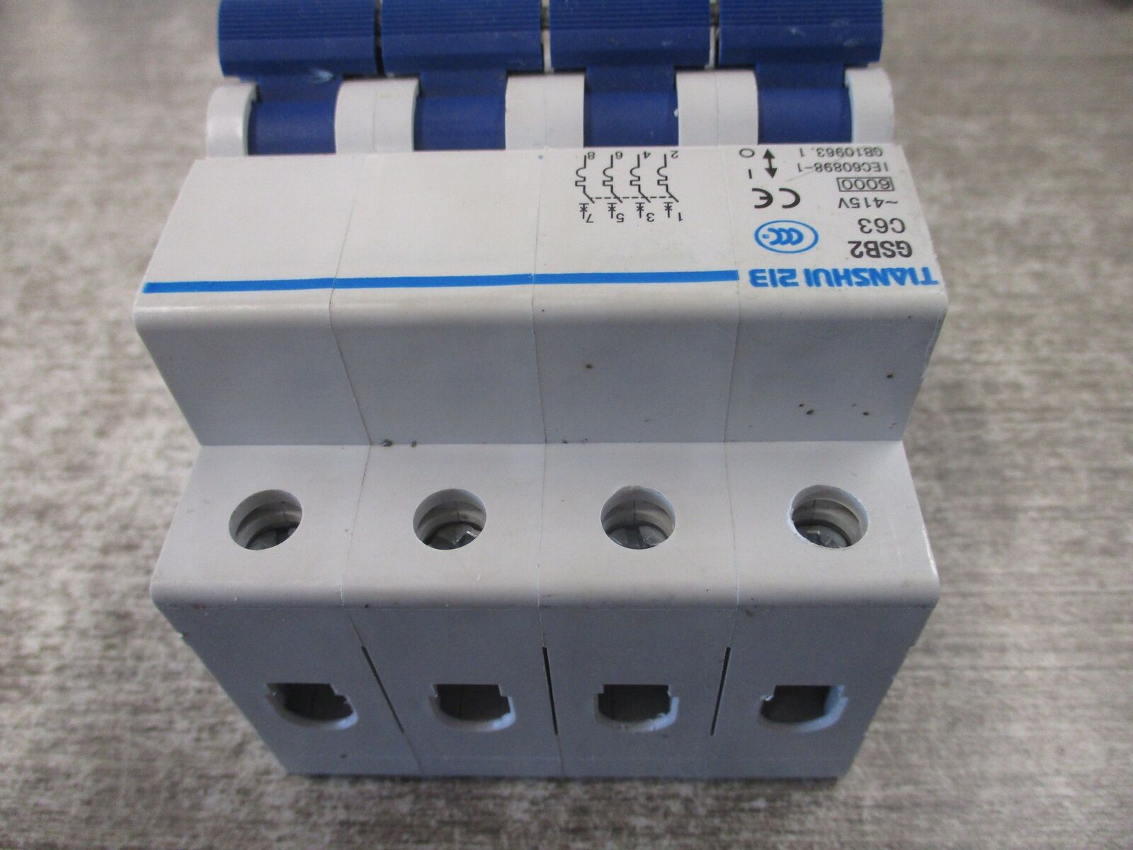 Tianshui 213 Circuit Breaker GSB2 C63 415V 63A 4P Used