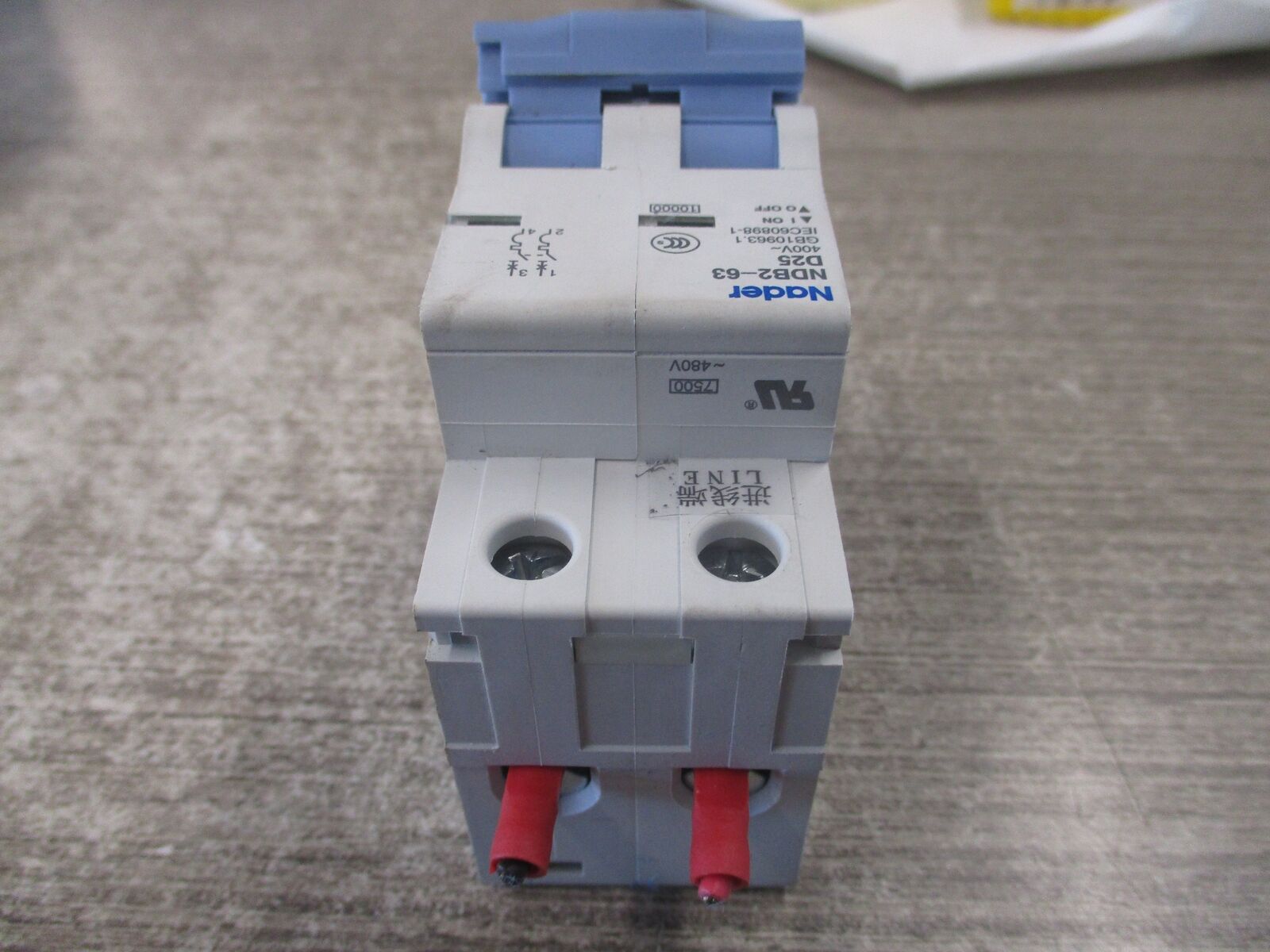 Nader Circuit Breaker NDB2-63D25 25A 400V 2P Used