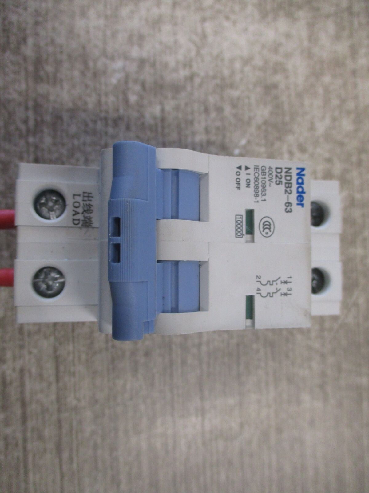 Nader Circuit Breaker NDB2-63D25 25A 400V 2P Used
