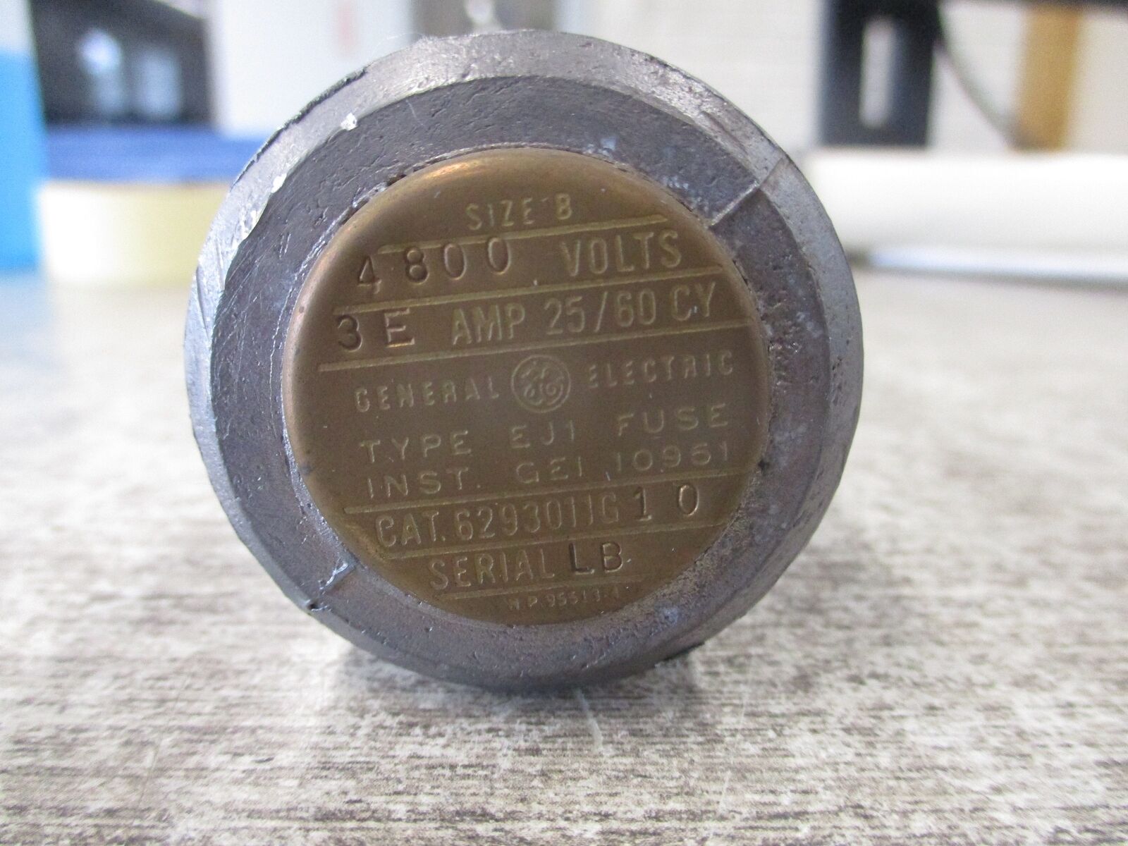 GE Type EJ1 Fuse 6293011G10 3E 4800V 25/60Hz Used