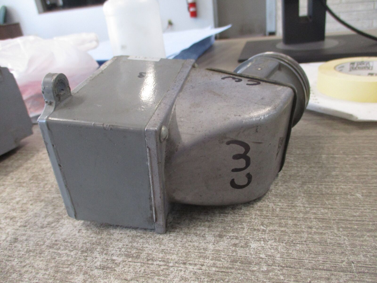 Russellstoll Receptacle JRS334H 30A 250/600V W/Base & Angle Adapter * No Cover *