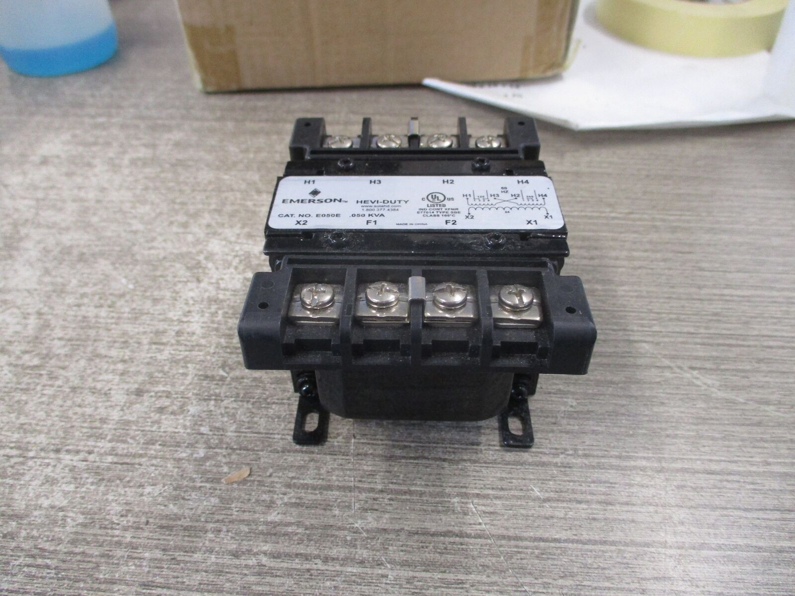 Hevi-Duty Transformer E050E 0.050kVA Pri: 120/240V Sec: 24V 60Hz 1Ph New Surplus
