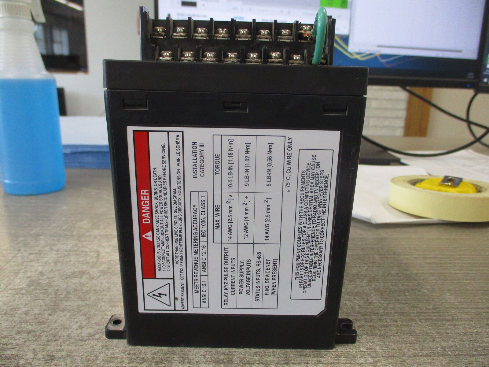 Allen-Bradley Powermonitor 3000 Power Monitor 1404-M405A-DNT Ser. A Base Unit FR