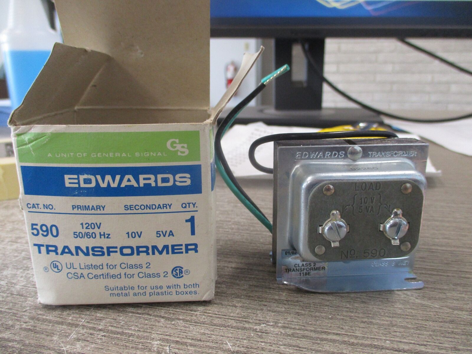 Edwards Transformer 590 5VA Pri: 120V Sec: 10V 50/60Hz New Surplus