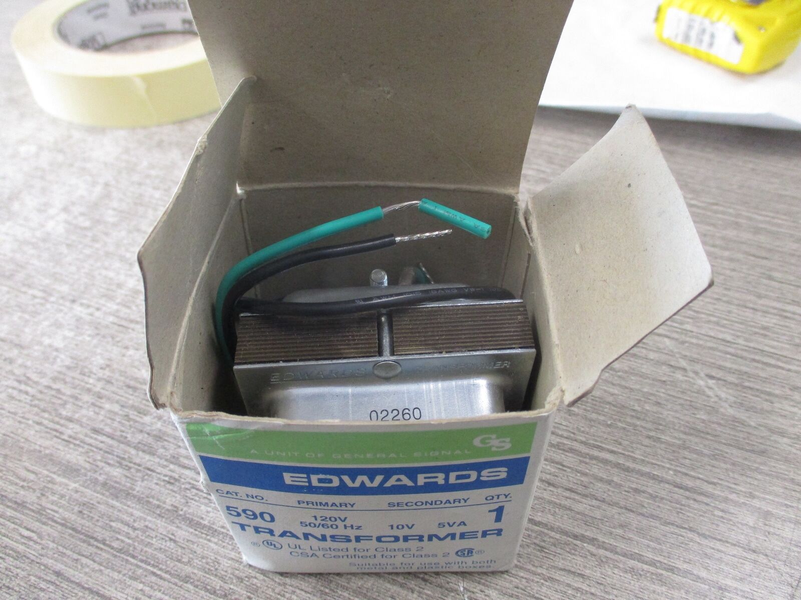 Edwards Transformer 590 5VA Pri: 120V Sec: 10V 50/60Hz New Surplus