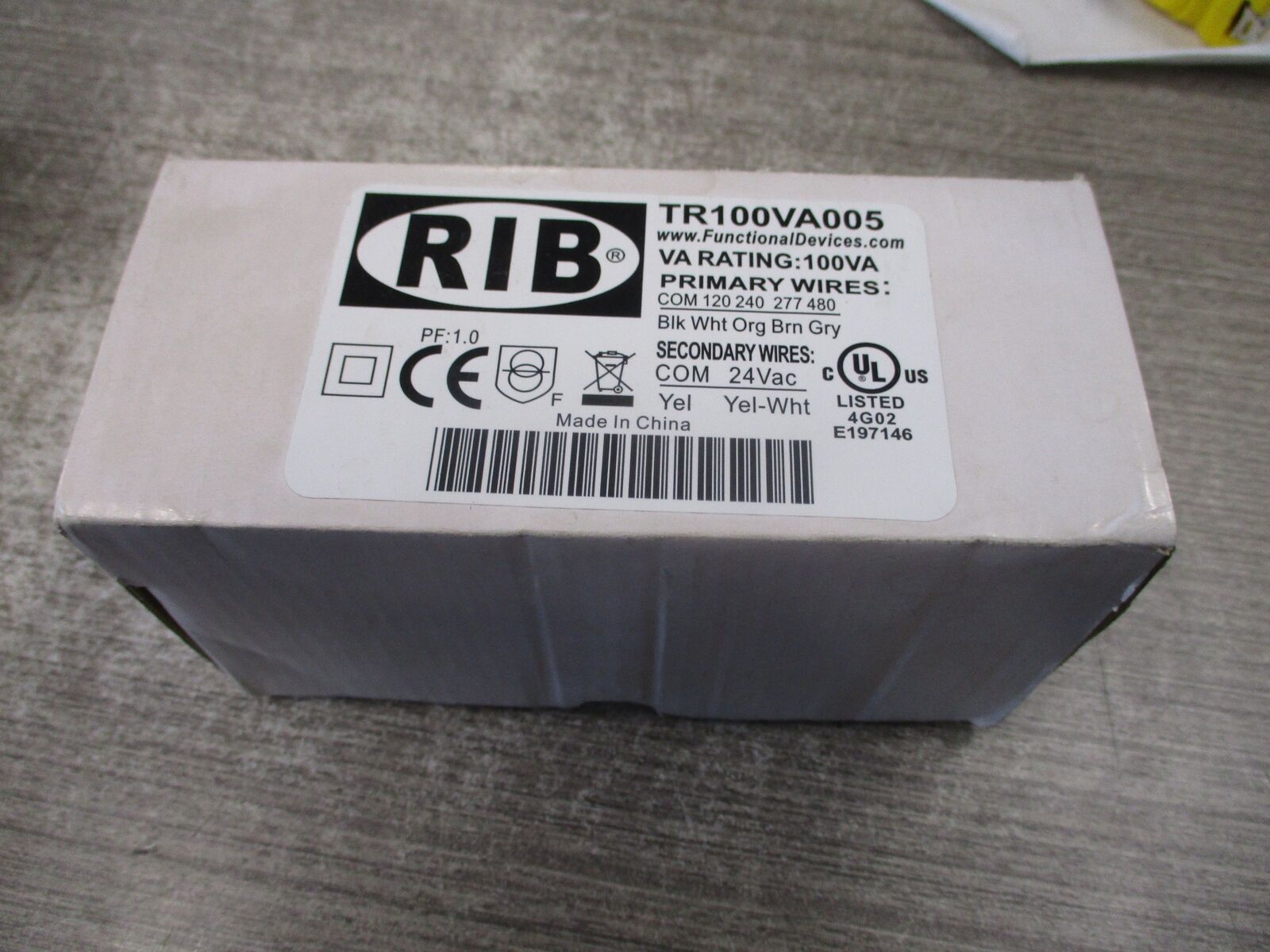 Functional Devices Inc. RIB Transformer TR100VA005 100VA Pri: 120/240/277/480V S