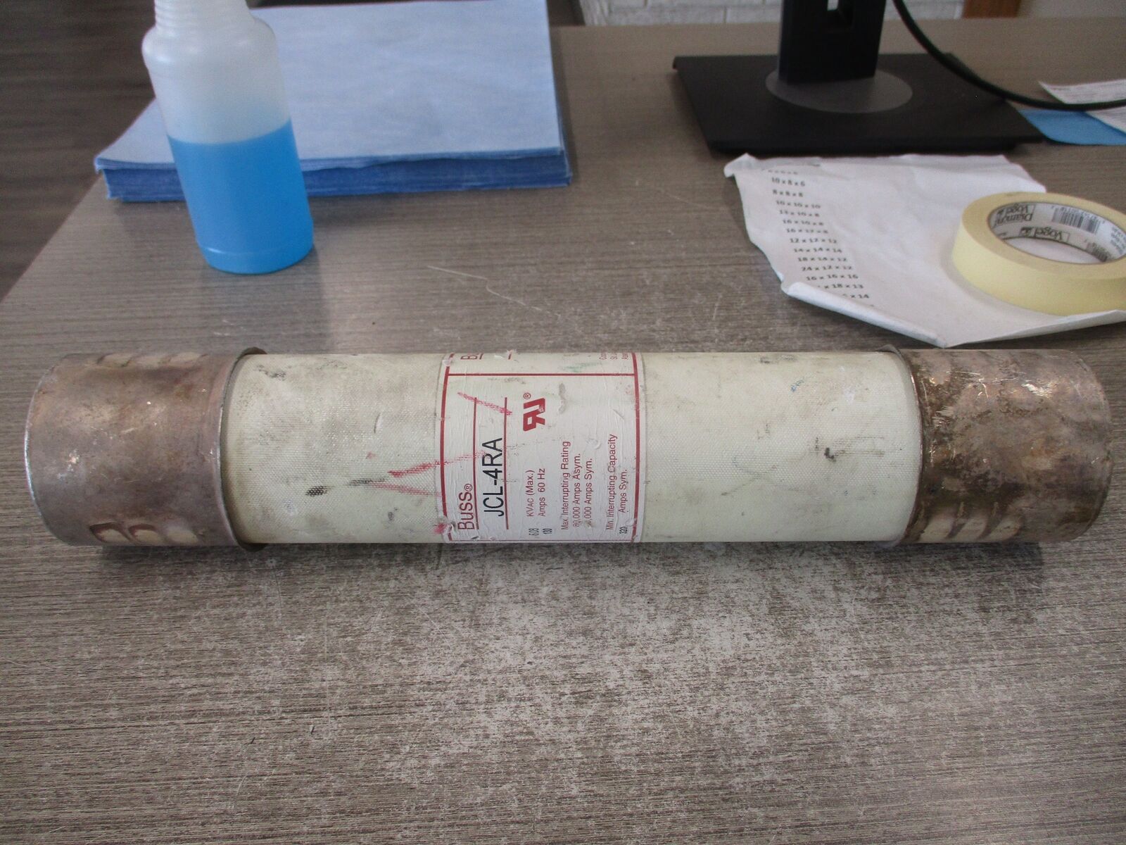 Buss Fuse JCL-4RA 130A 5.08kV 60Hz Used