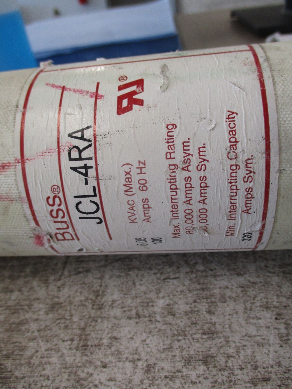 Buss Fuse JCL-4RA 130A 5.08kV 60Hz Used