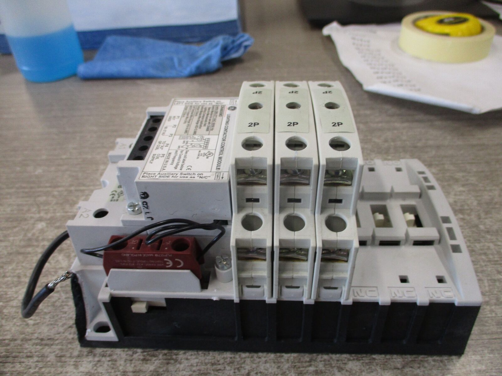 GE Lighting Contactor CR460B 115-120V Coil (3) Power Pole Used
