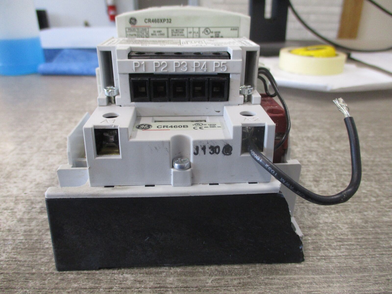 GE Lighting Contactor CR460B 115-120V Coil (3) Power Pole Used