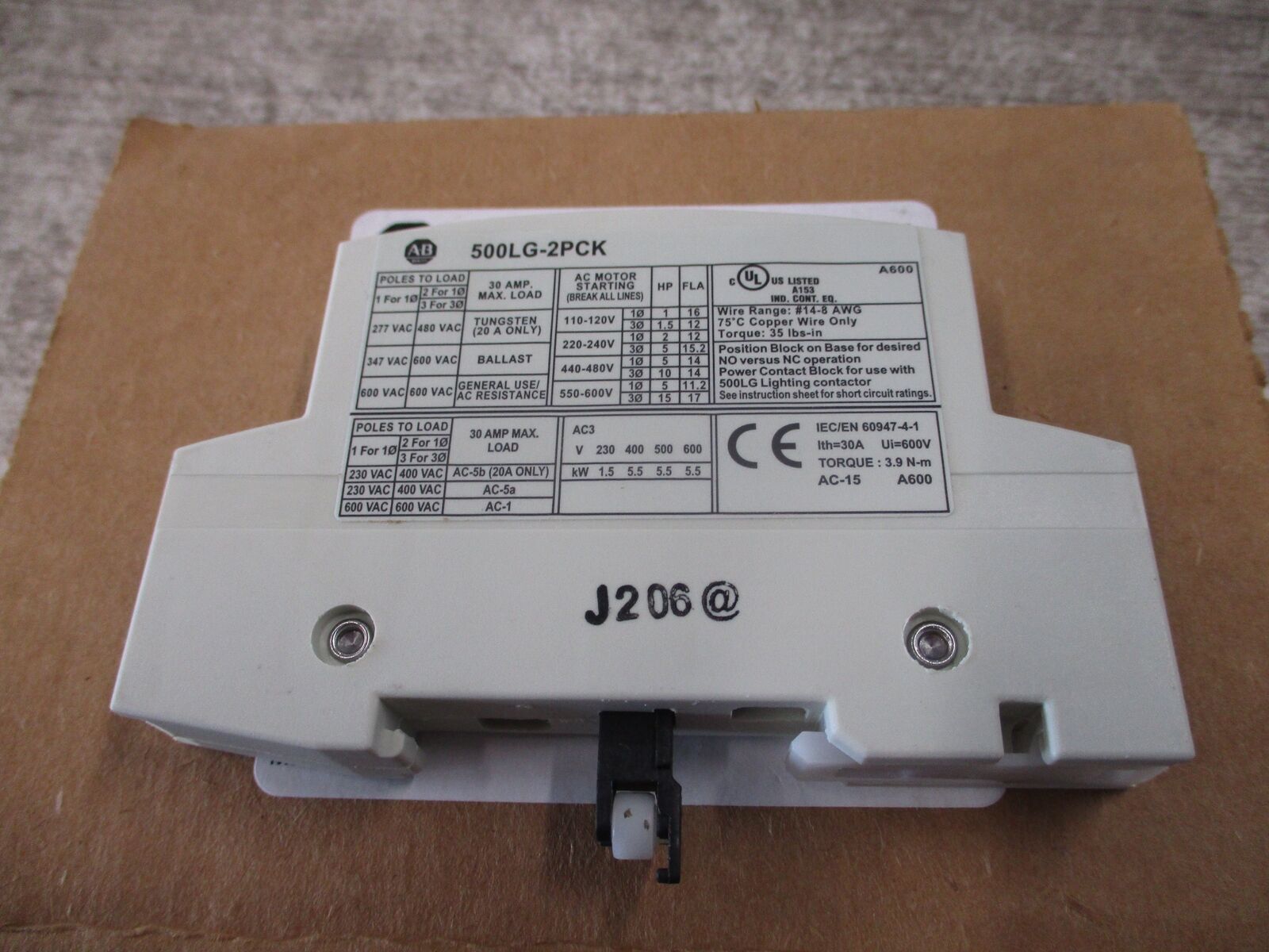 Allen-Bradley 2-Pole Power Pole 500LG-2PCK Ser.A New Surplus