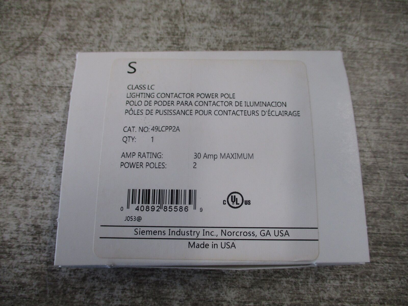 Siemens Power Pole 49LCPP2A 30A 2P New Surplus