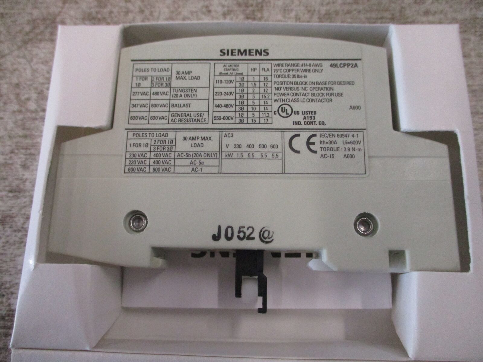 Siemens Power Pole 49LCPP2A 30A 2P New Surplus