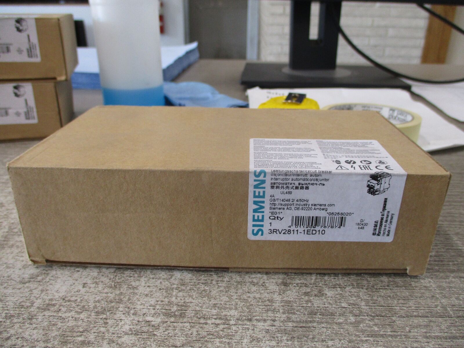 Siemens Circuit Breaker 3RV2811-1ED10 4A New Surplus