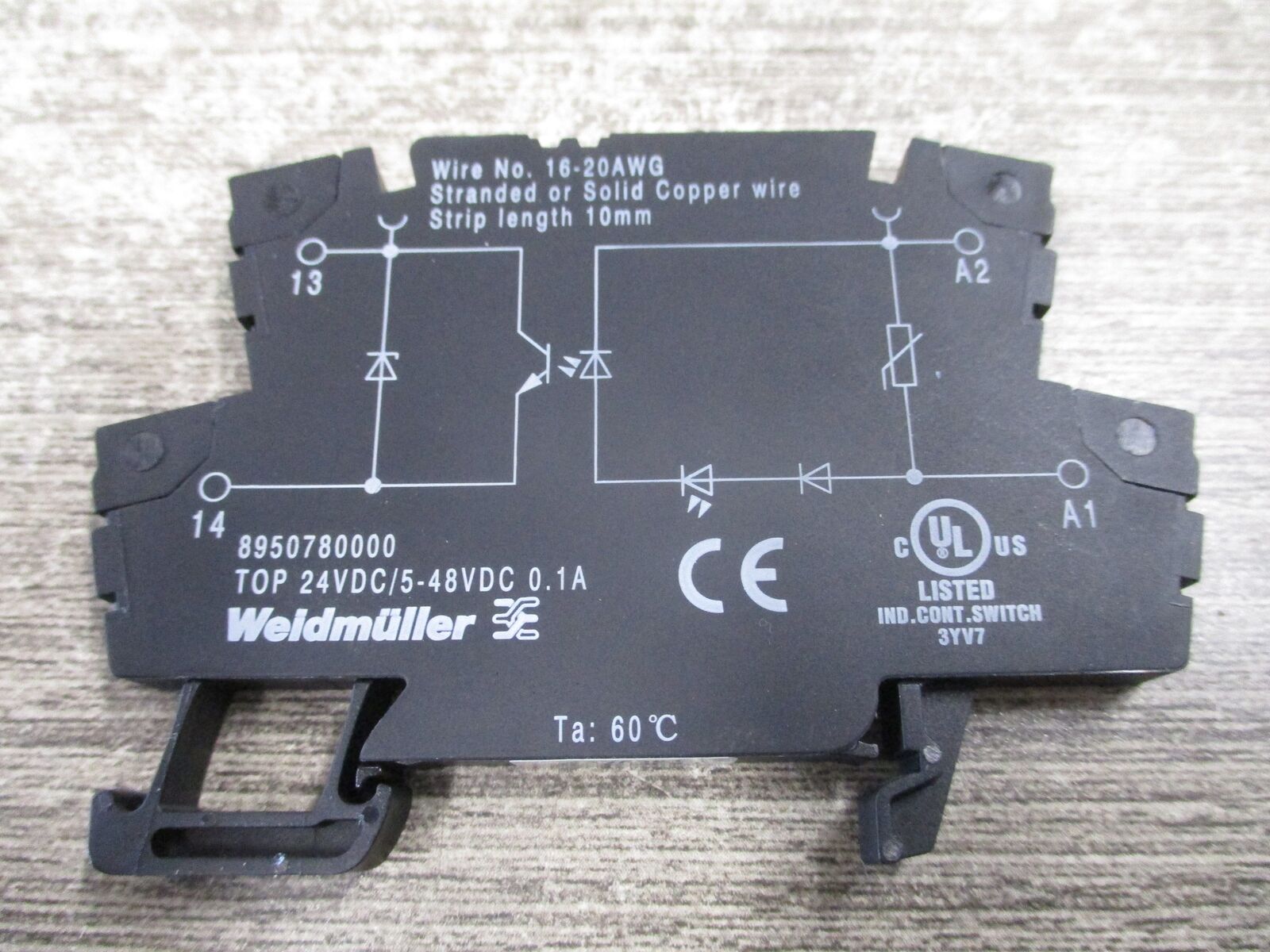 Weidmuller Solid State Relay 8950780000 24/48VDC 0.1A * Box of 6 * New Surplus