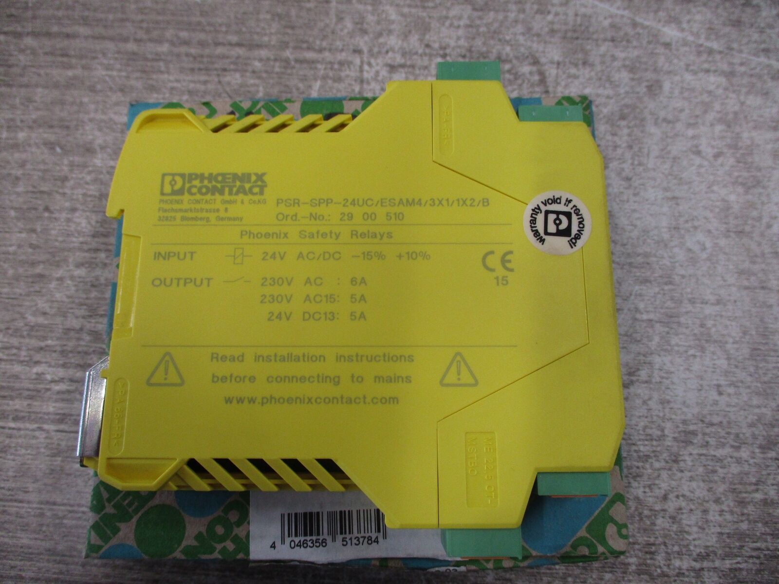 Phoenix Contact Safety Relay 2900510 PSR-SPP-24UC/ESAM4/3X1/1X2/B New Surplus