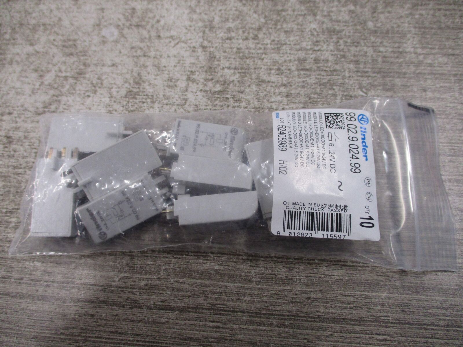 Finder LED + Diode Module 99.02.9.024.99 6-24VDC * Lot of 10 * New Surplus