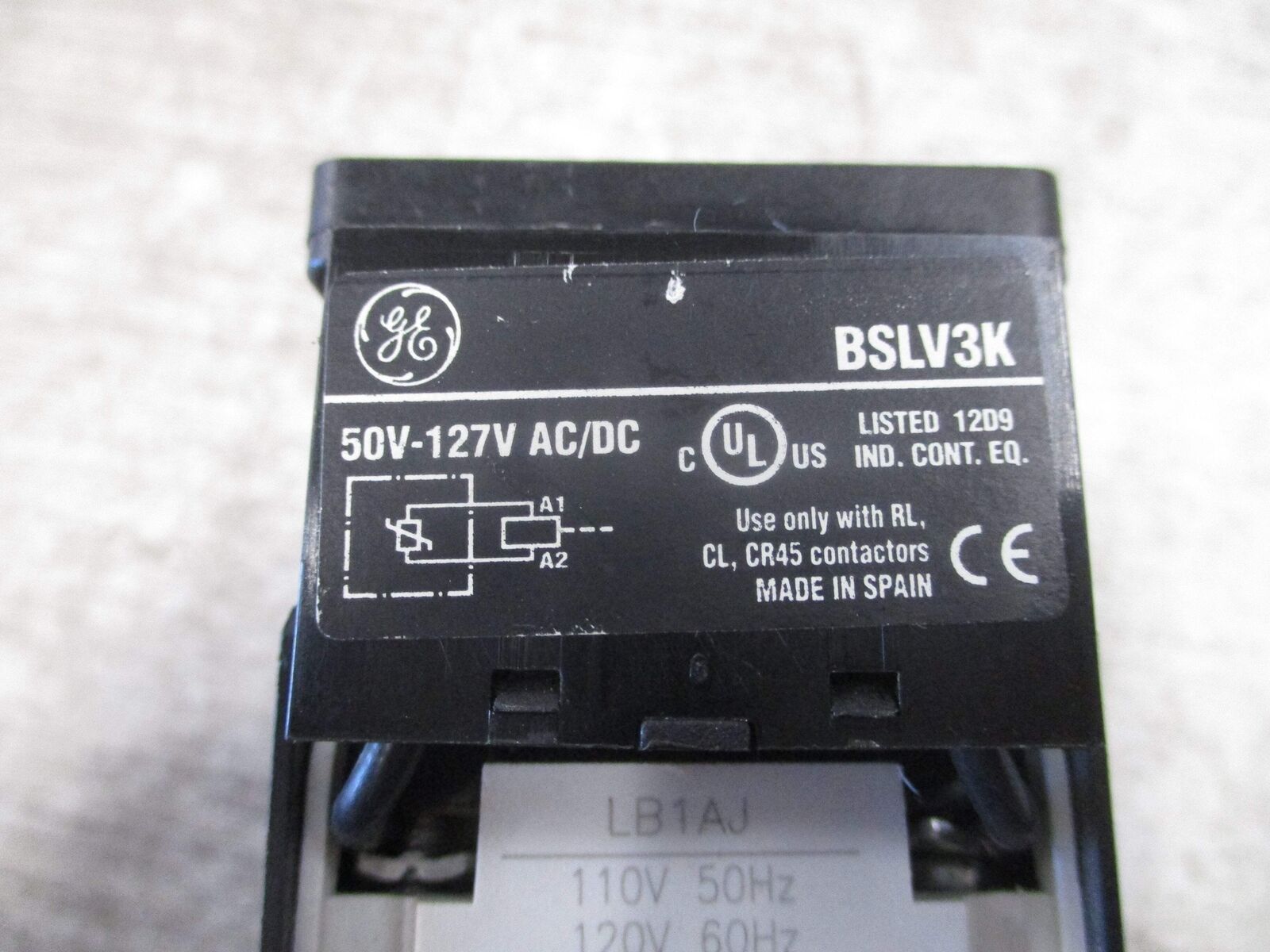 GE Contactor CL00A310T 120V Coil 25A 600V (2) Aux Contacts Used