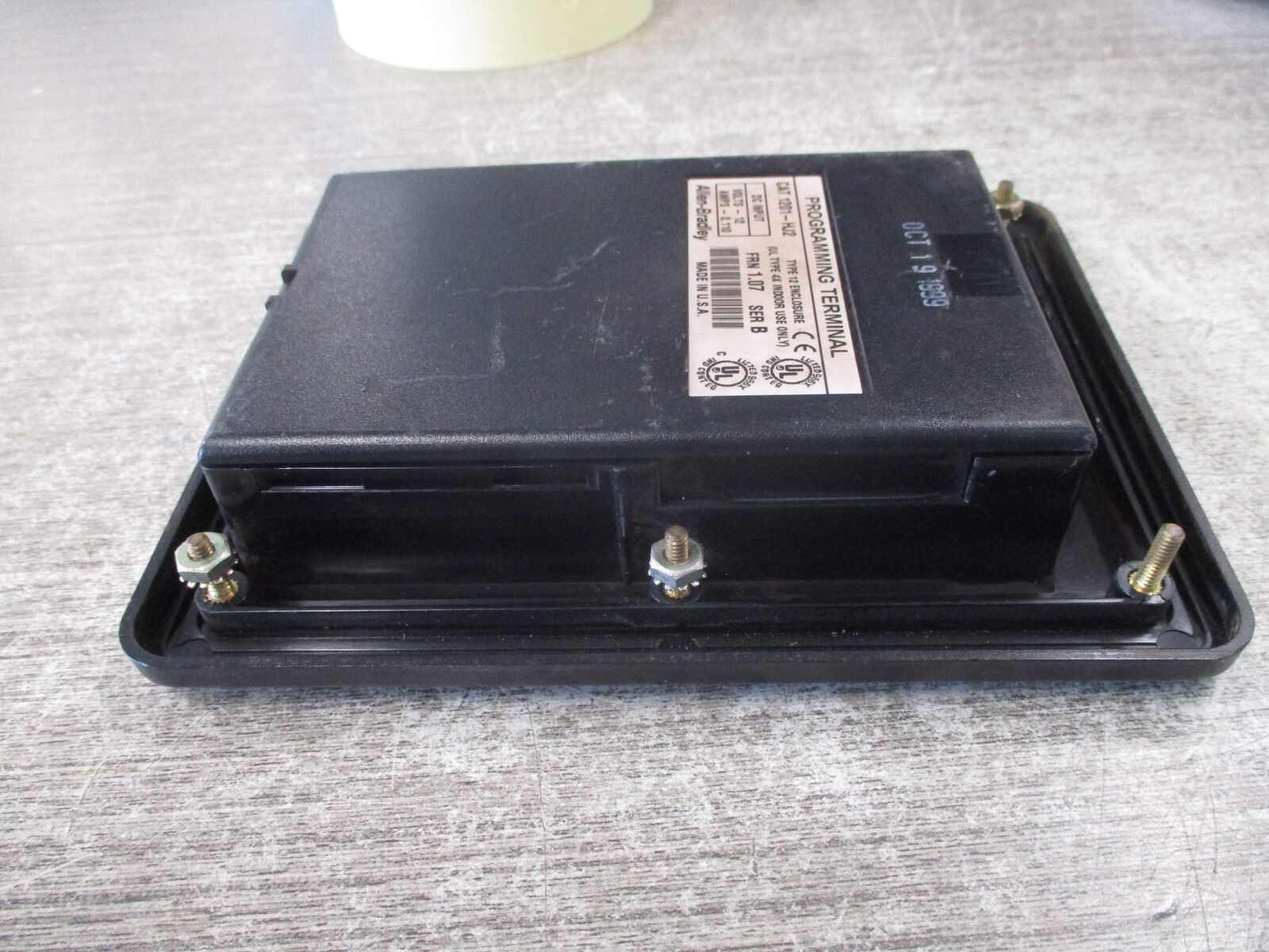 Allen-Bradley Programming Terminal 1201-HJ2 Ser. B FRN 1.07 12VDC 0.110A *Cracke