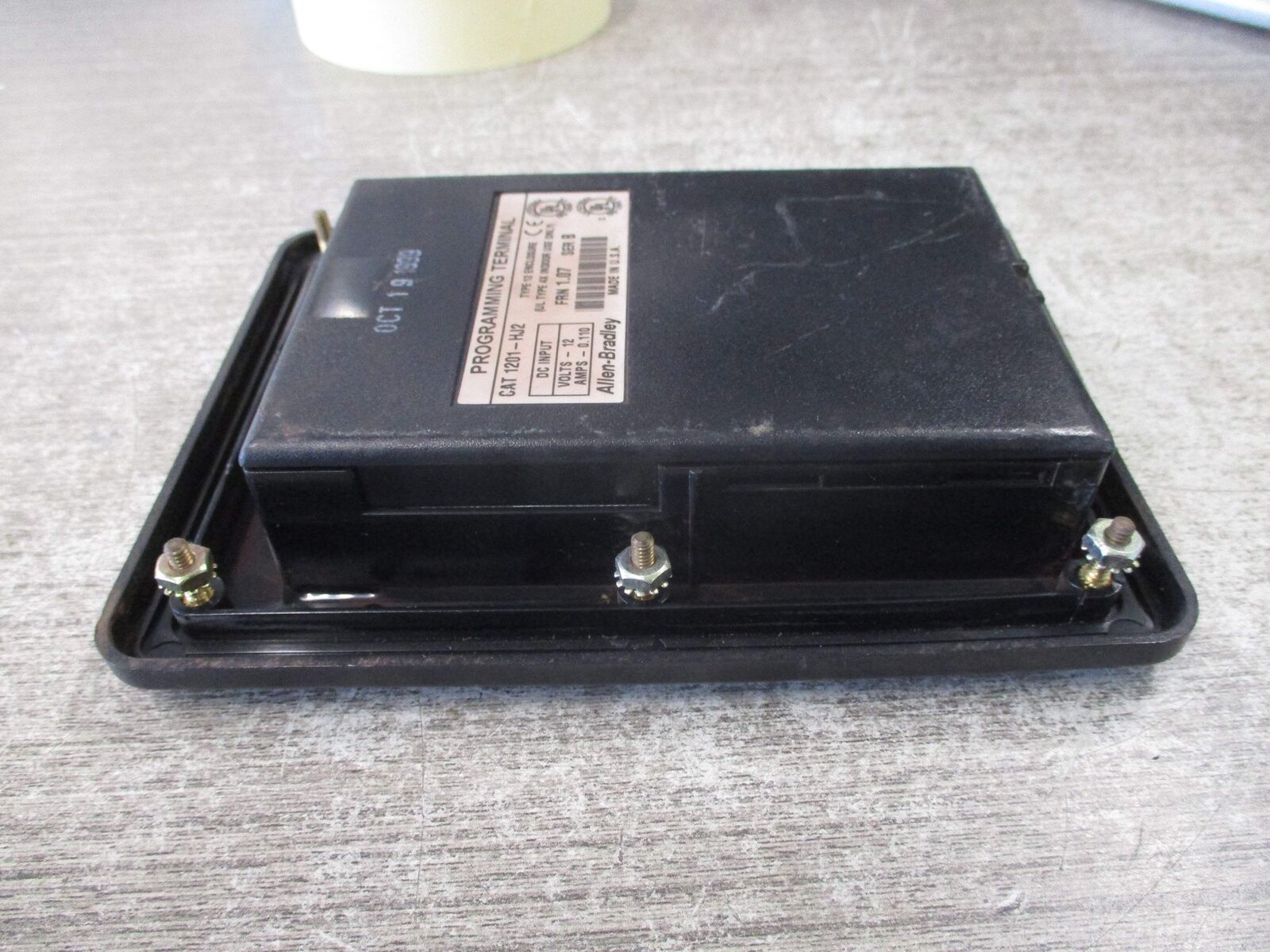Allen-Bradley Programming Terminal 1201-HJ2 Ser. B FRN 1.07 12VDC 0.110A *Cracke