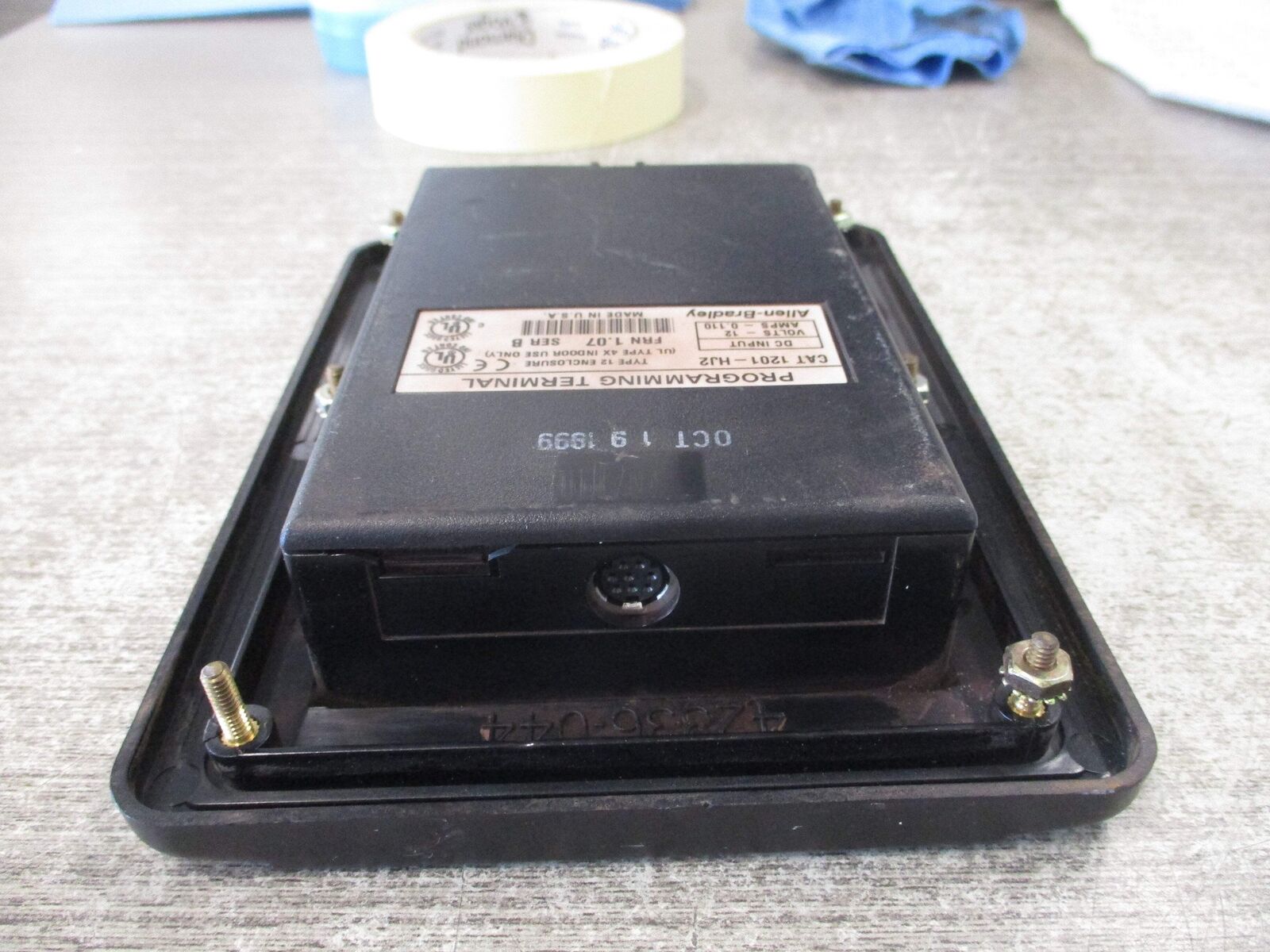 Allen-Bradley Programming Terminal 1201-HJ2 Ser. B FRN 1.07 12VDC 0.110A *Cracke
