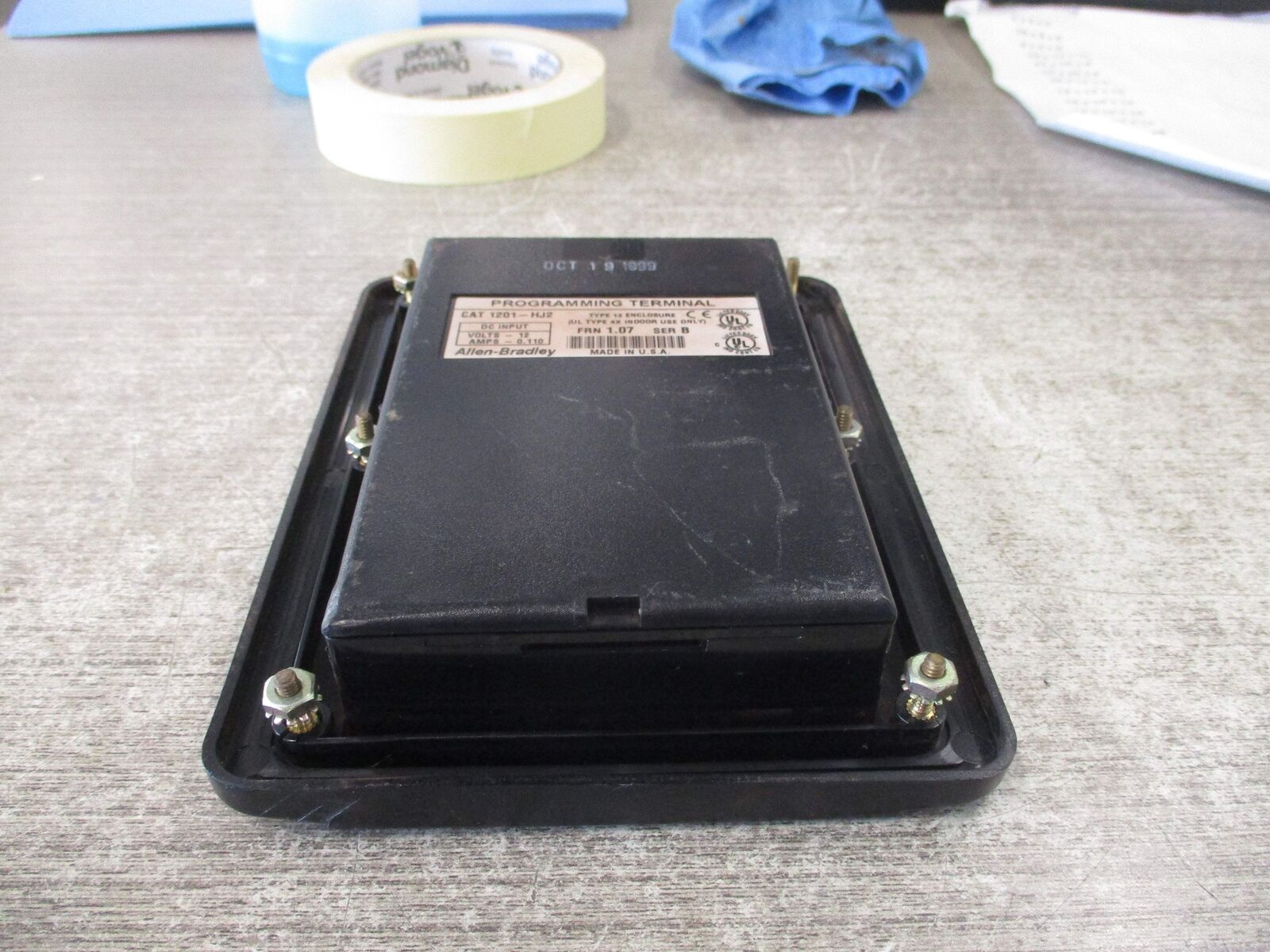 Allen-Bradley Programming Terminal 1201-HJ2 Ser. B FRN 1.07 12VDC 0.110A *Cracke