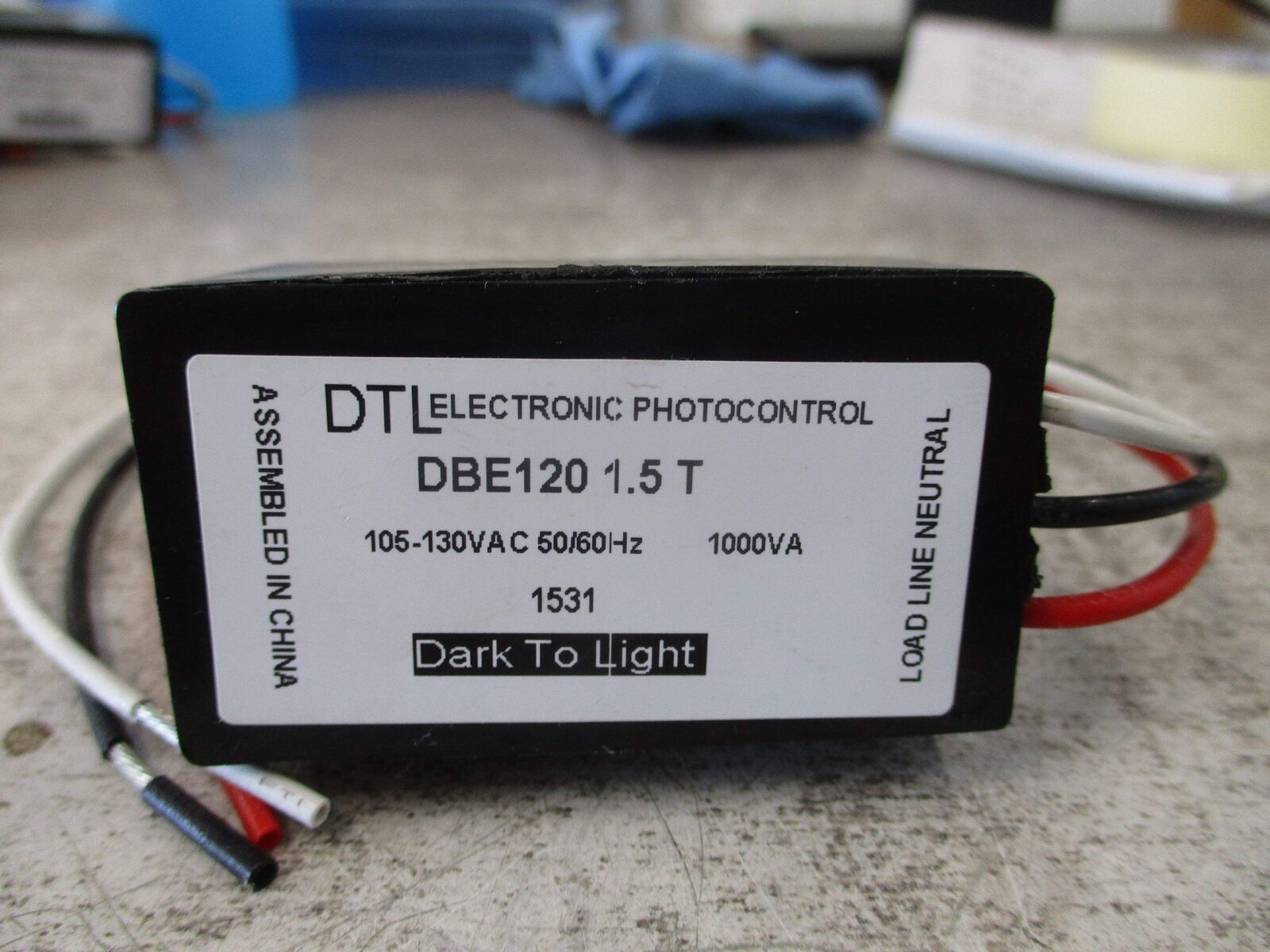 DTL Photo Control DBE120 1.5T 105-130VAC 50/60Hz 1000VA Used