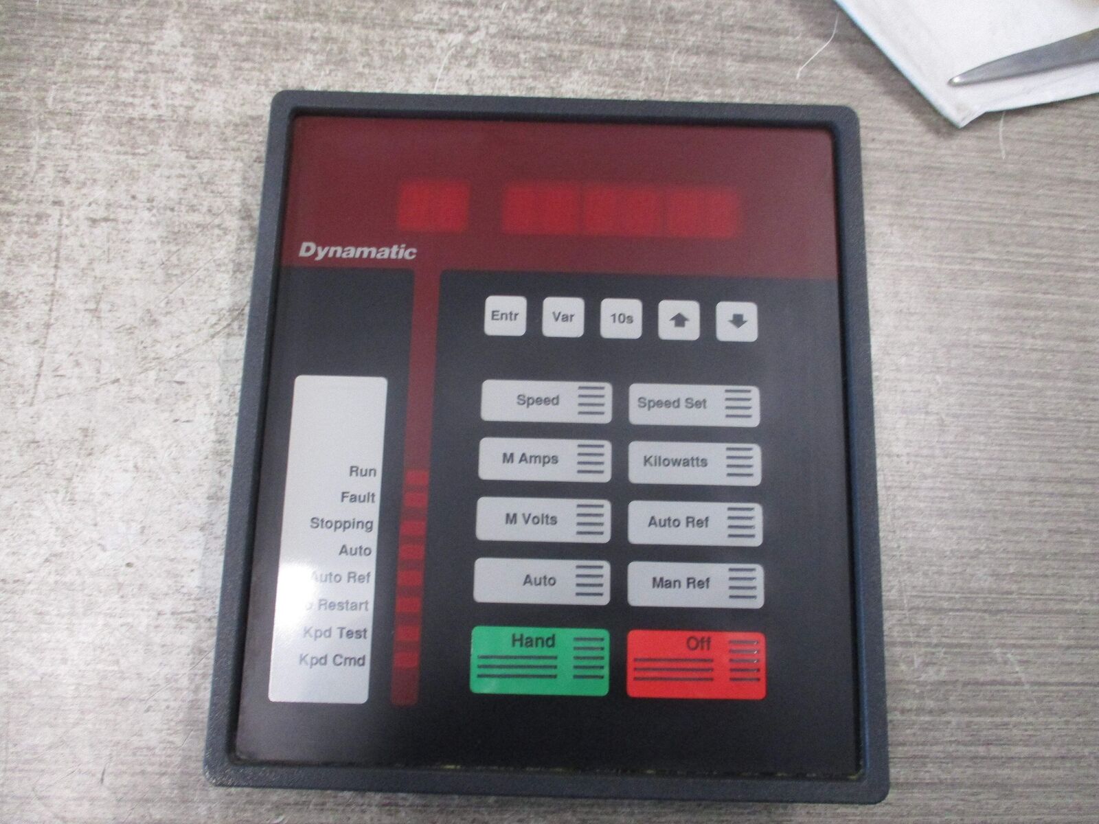 Dynamatic Control Panel 15-1076-121 Used