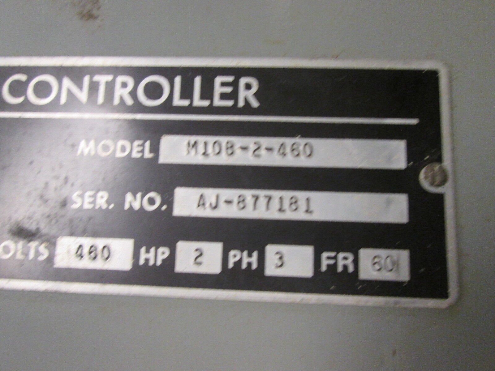 Metron Jackey Pump Controller M10B-2-460 460V 2HP 3Ph 60Hz Used