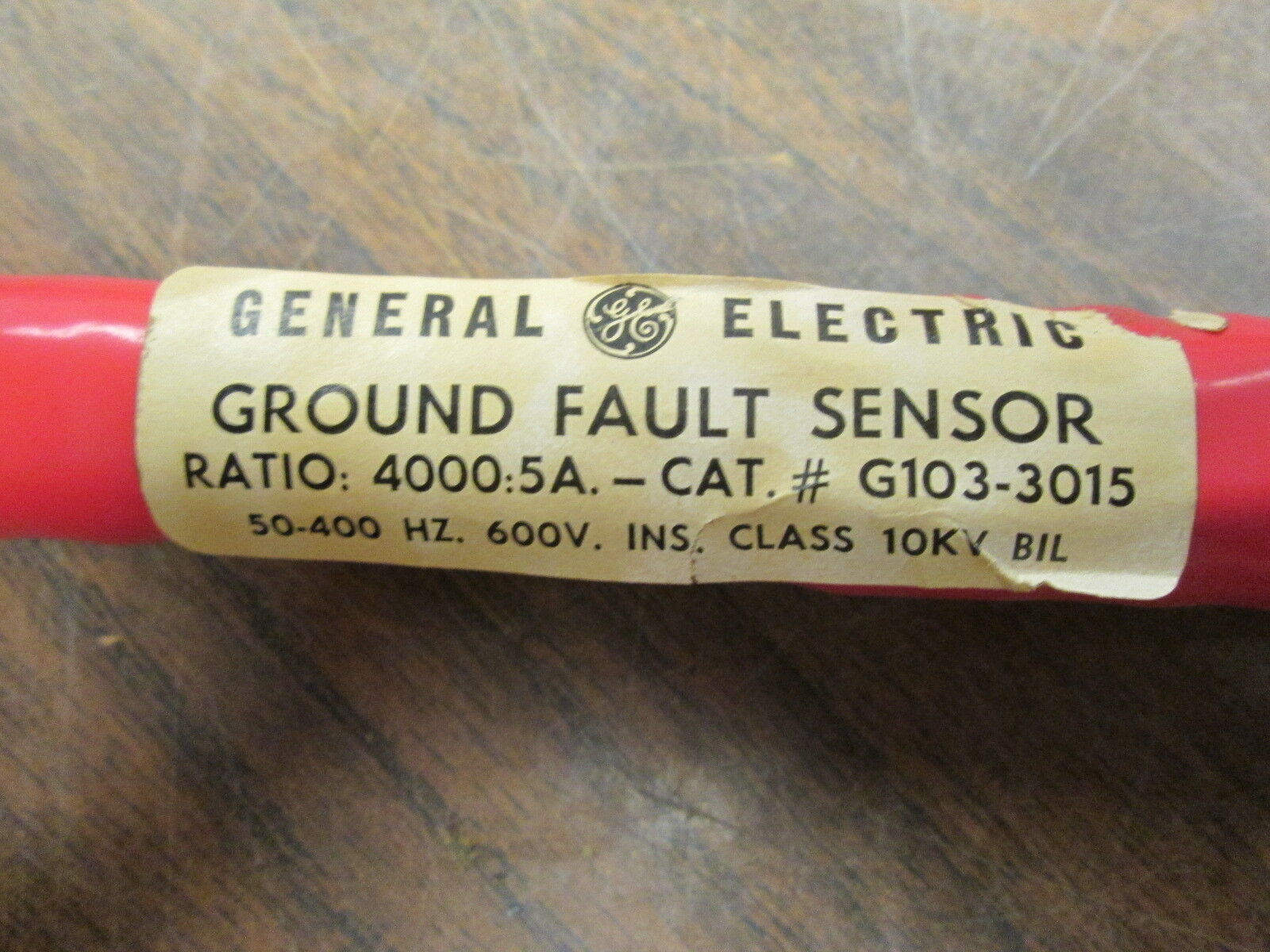 GE Ground Fault Sensor G103-3015 Ratio 4000:5A 10kv BIL 600V 50-400Hz Used