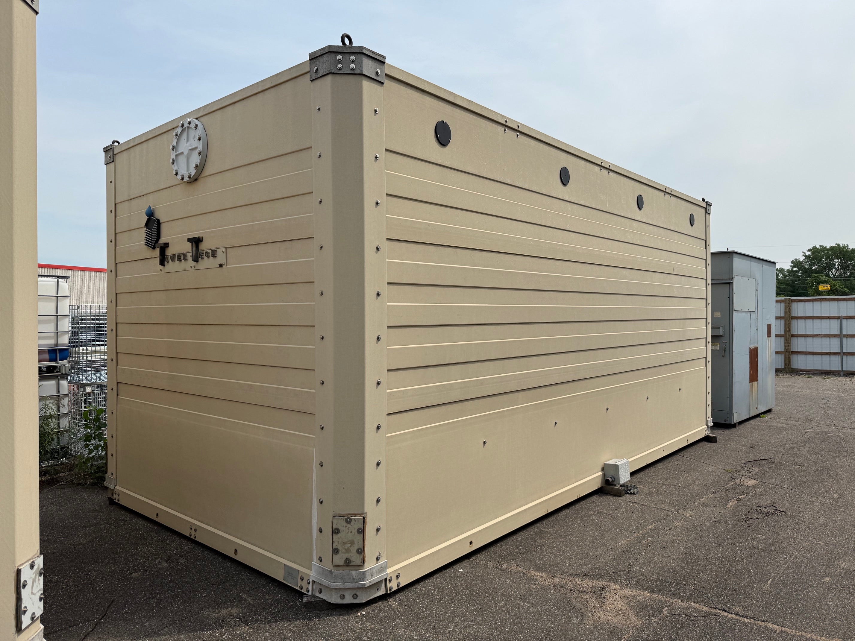 Tower Tech Fiberglass Cooling Tower TTMT-288-219, 288 Ton MFD 1997