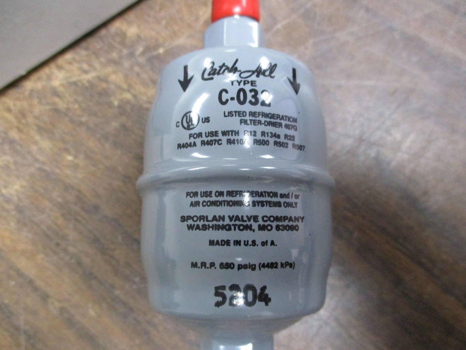 Sporlan Catch-All Filter Drier C-032 New Surplus