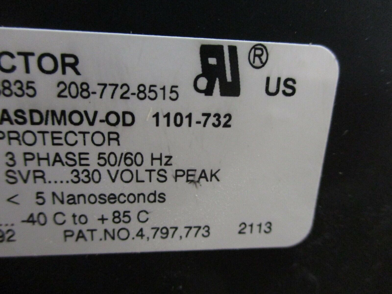 Transtector MCP Series AC Power Protector 1101-732 120W SASD/MOV-OD 120/208V 3Ph
