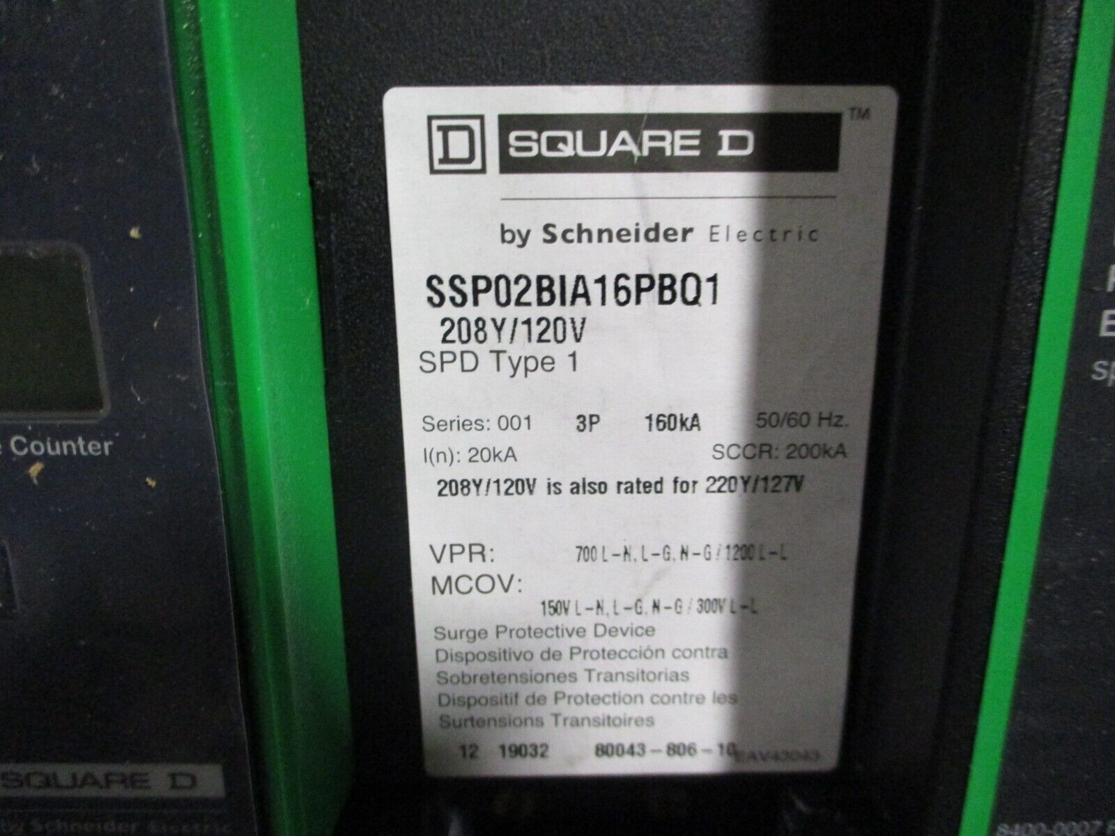 Square D NQOD Panelboard Interior w/ Box & Cover 12417700710010001 400A 3Ph 4W