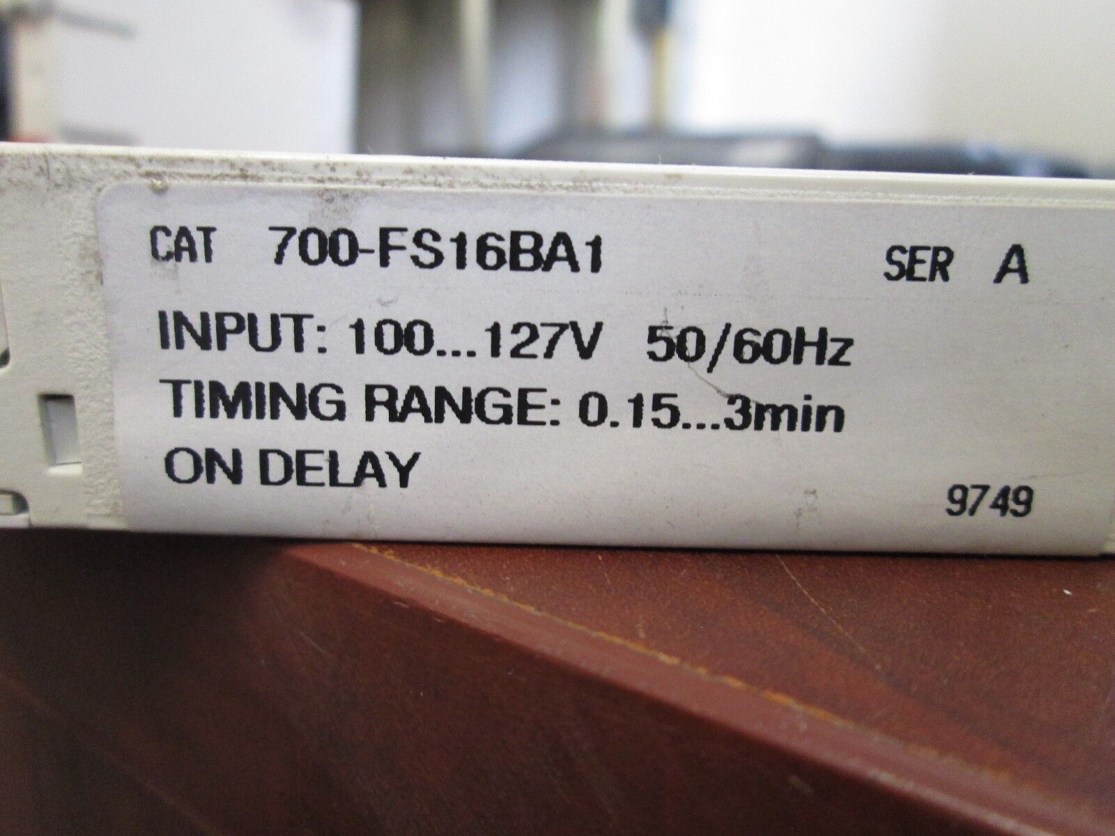 Allen-Bradley Timing Relay 700-FS116BA1 Range: .15-3min Input: 100-127V Used