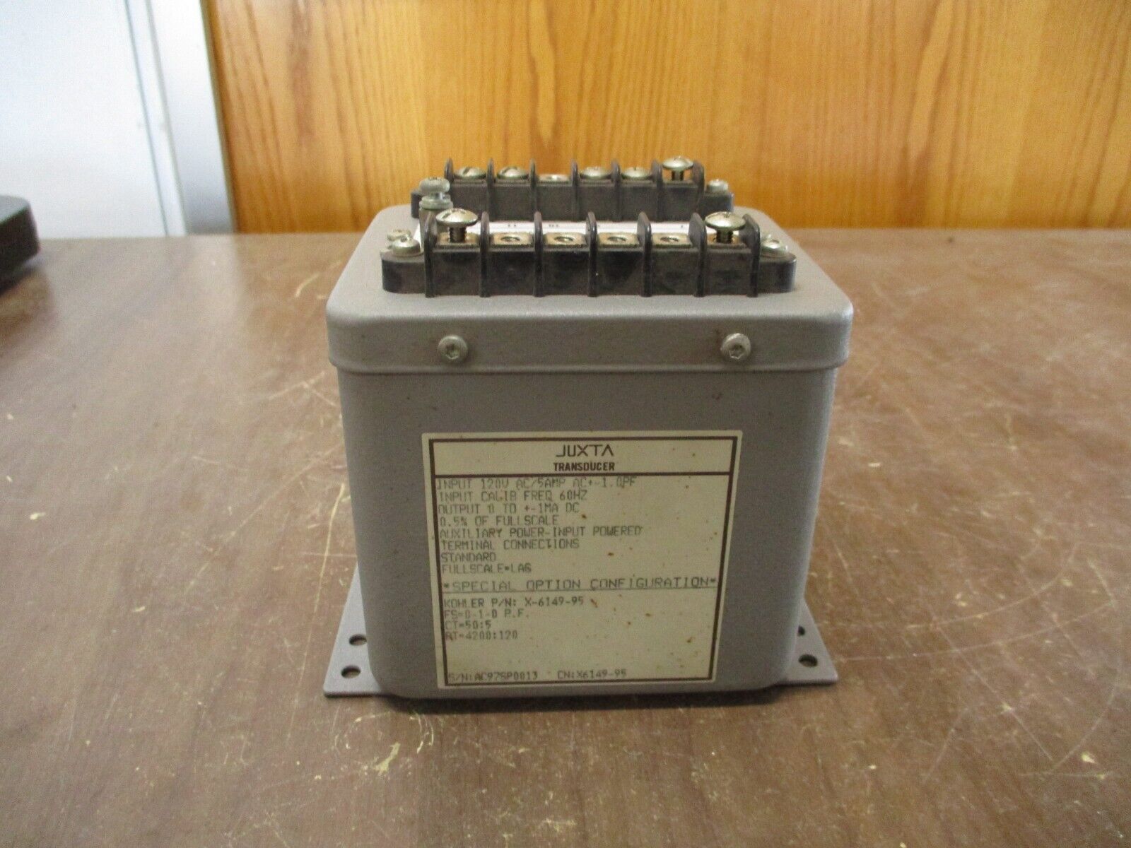 Yokogawa Power Factor Transducer 246973-540-AFB-0-0-M/JAD Output: 0-1mA DC Used
