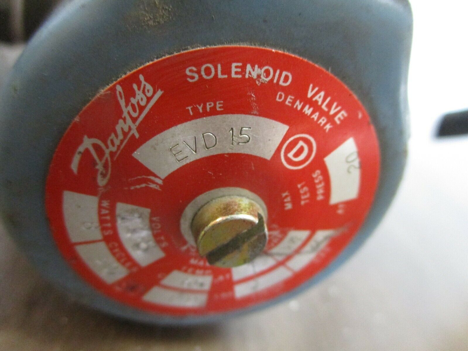 Danfoss Solenoid Valve EVD 15 115V Used