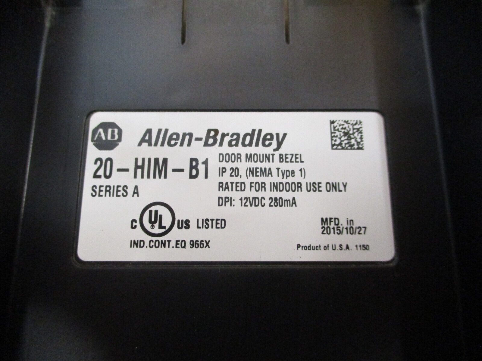 Allen-Bradley Keypad 20-HIM-A6 Ser. A F/W: V2.005 w/ External Mount Used