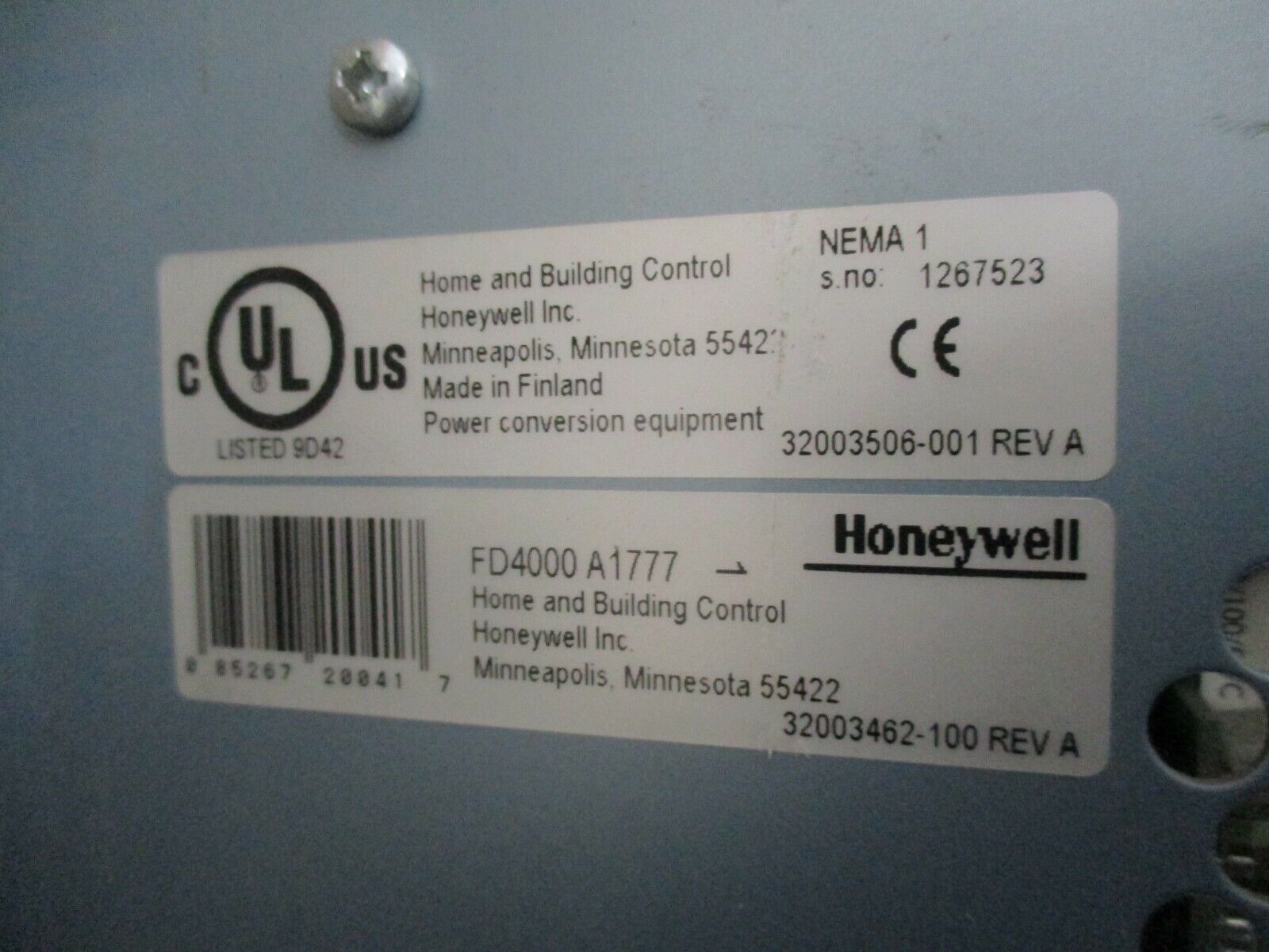 Honeywell AC Drive CXS 0075HP V35G2N1 7.5HP 3Ph Input: 440-500V 50/60Hz Used