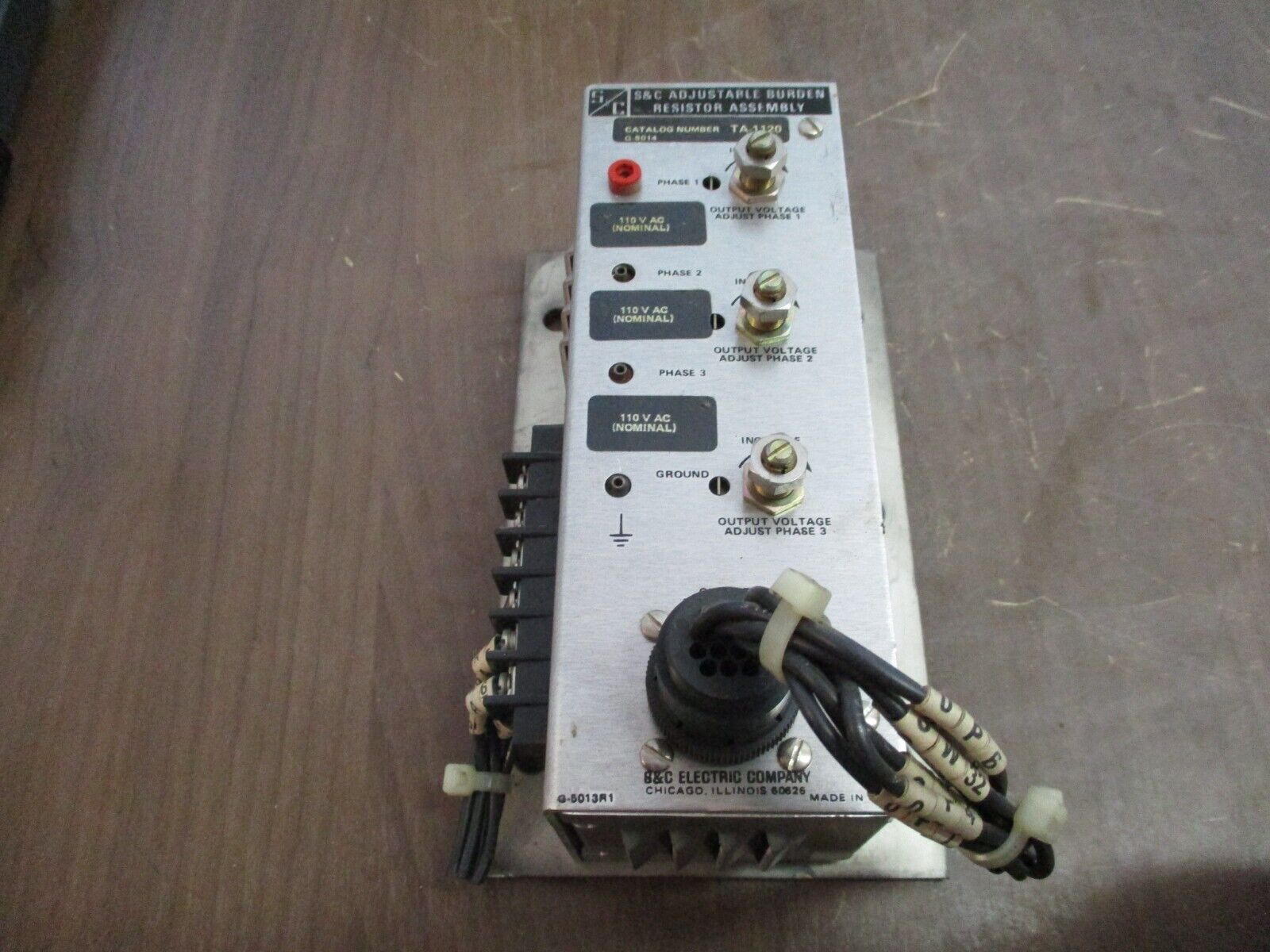 Burden Resistor Assembly TA-1120 110VAC 3Ph Used
