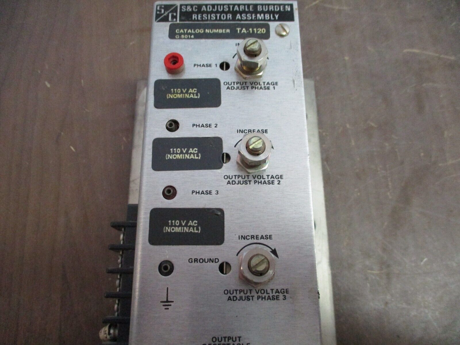 Burden Resistor Assembly TA-1120 110VAC 3Ph Used