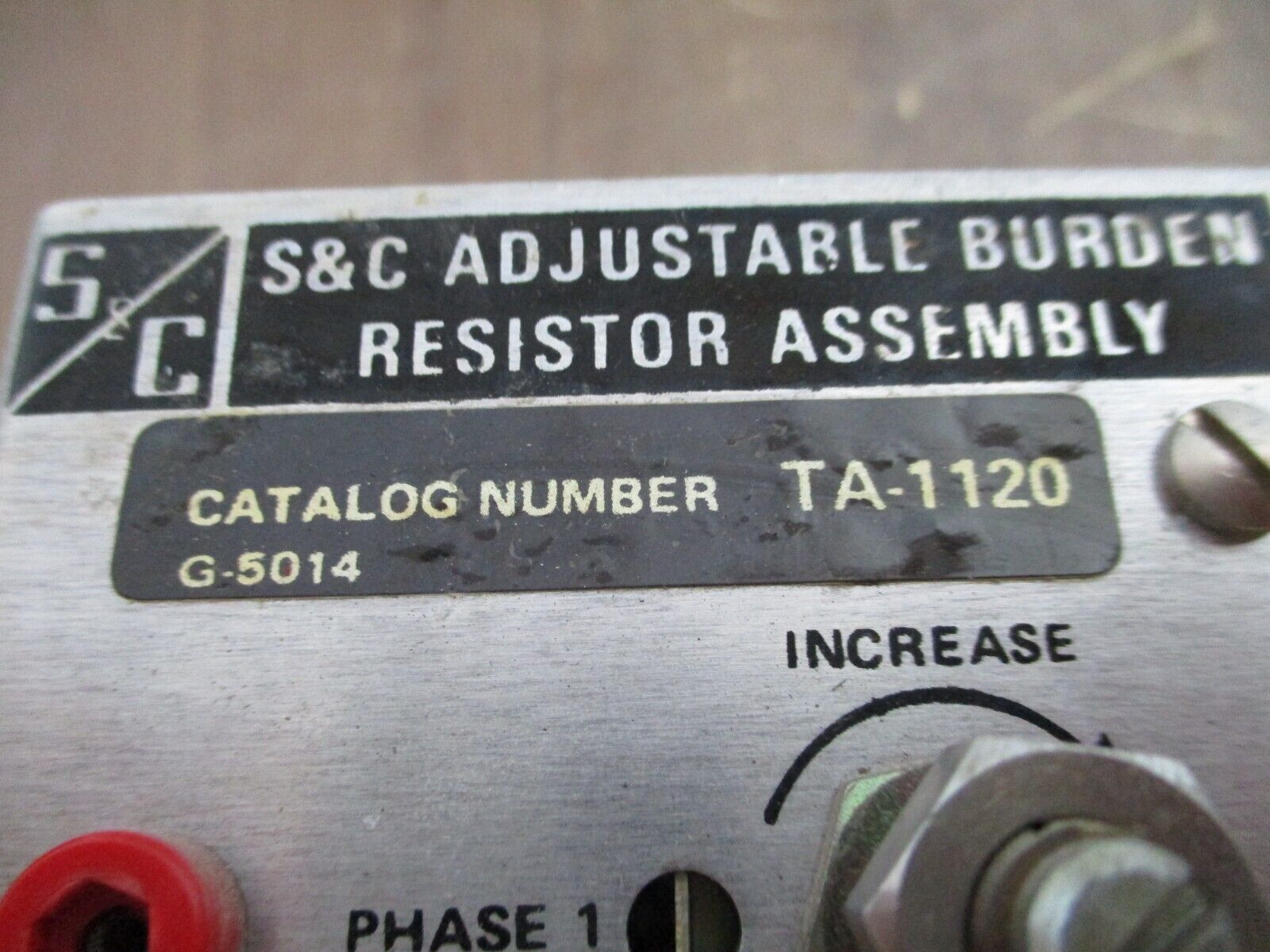 Burden Resistor Assembly TA-1120 110VAC 3Ph Used